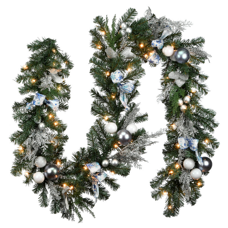 The Holiday Aisle® 9 Ft. Decorative PreLit Garland with 50 Clear